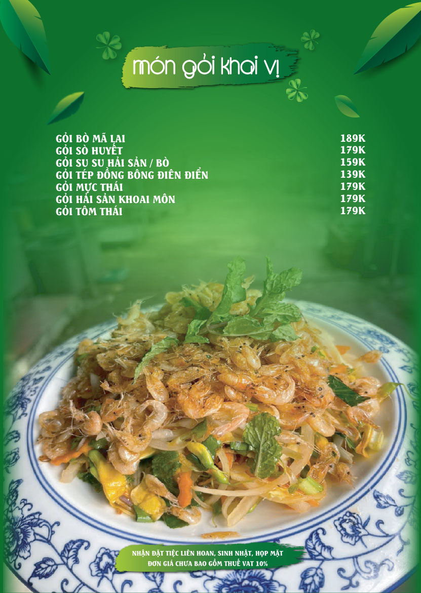MÓN GỎI KHAI VỊ